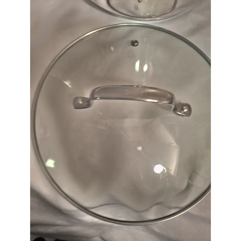 Goodful 8 Quart Big Stockpot 3 Piece Steamer Strainer Colander Steel W Glass Lid